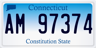 CT license plate AM97374
