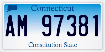 CT license plate AM97381