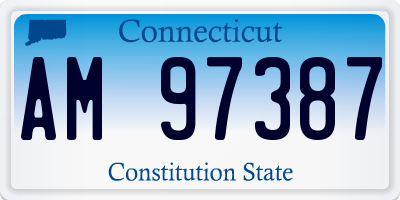 CT license plate AM97387