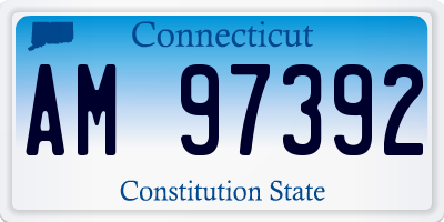 CT license plate AM97392