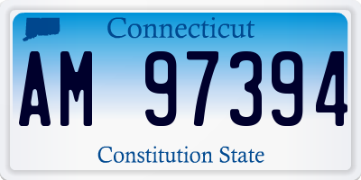 CT license plate AM97394