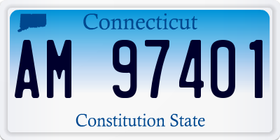 CT license plate AM97401