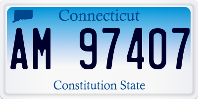 CT license plate AM97407
