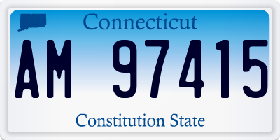 CT license plate AM97415