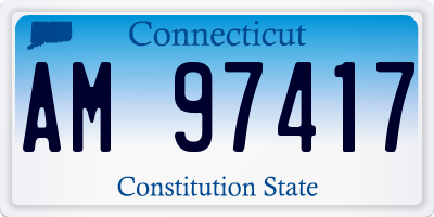 CT license plate AM97417