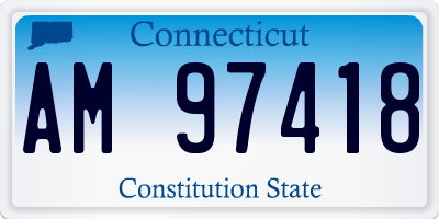 CT license plate AM97418