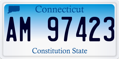 CT license plate AM97423