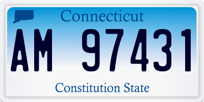 CT license plate AM97431
