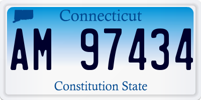 CT license plate AM97434