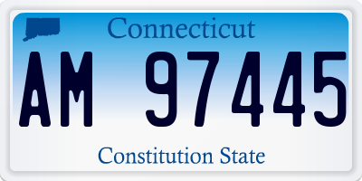 CT license plate AM97445
