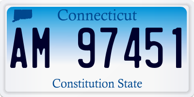 CT license plate AM97451