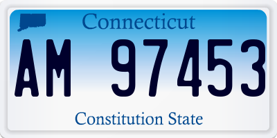 CT license plate AM97453