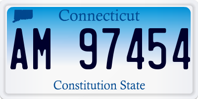 CT license plate AM97454