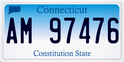 CT license plate AM97476