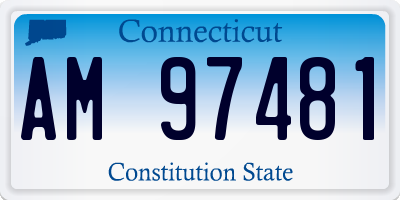 CT license plate AM97481