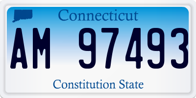 CT license plate AM97493