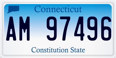 CT license plate AM97496