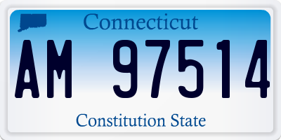 CT license plate AM97514