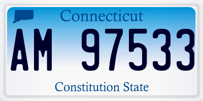 CT license plate AM97533
