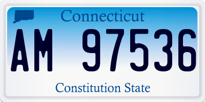 CT license plate AM97536