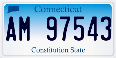 CT license plate AM97543