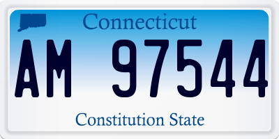 CT license plate AM97544
