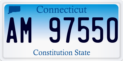 CT license plate AM97550