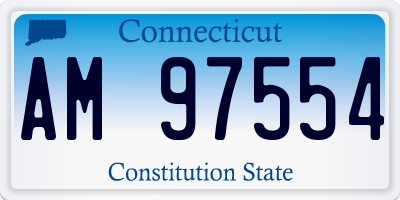CT license plate AM97554