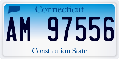 CT license plate AM97556