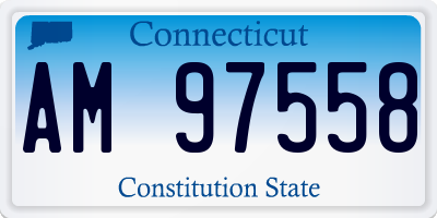 CT license plate AM97558