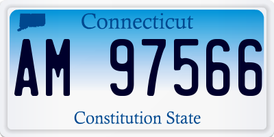 CT license plate AM97566