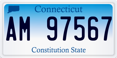 CT license plate AM97567
