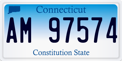 CT license plate AM97574