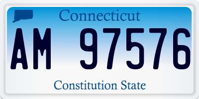 CT license plate AM97576