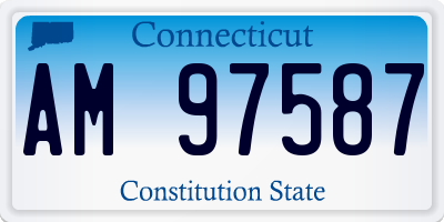 CT license plate AM97587