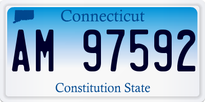 CT license plate AM97592