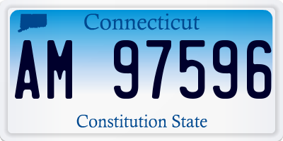 CT license plate AM97596