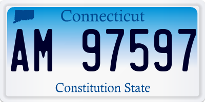 CT license plate AM97597