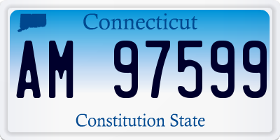 CT license plate AM97599