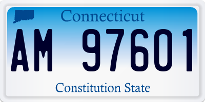 CT license plate AM97601