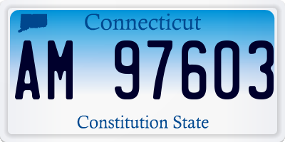 CT license plate AM97603