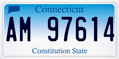CT license plate AM97614