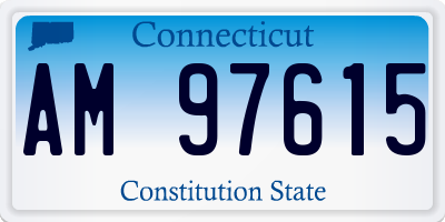 CT license plate AM97615