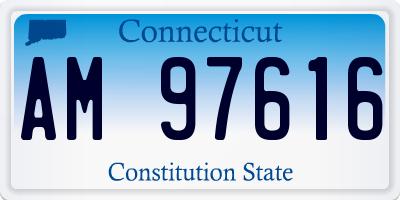 CT license plate AM97616