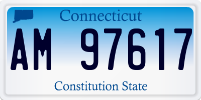 CT license plate AM97617