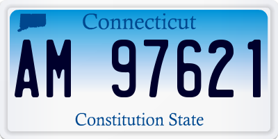 CT license plate AM97621