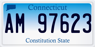CT license plate AM97623