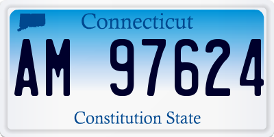 CT license plate AM97624