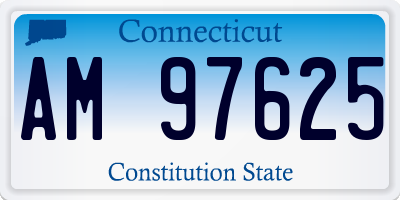 CT license plate AM97625