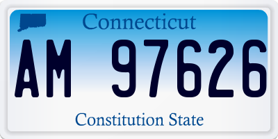 CT license plate AM97626